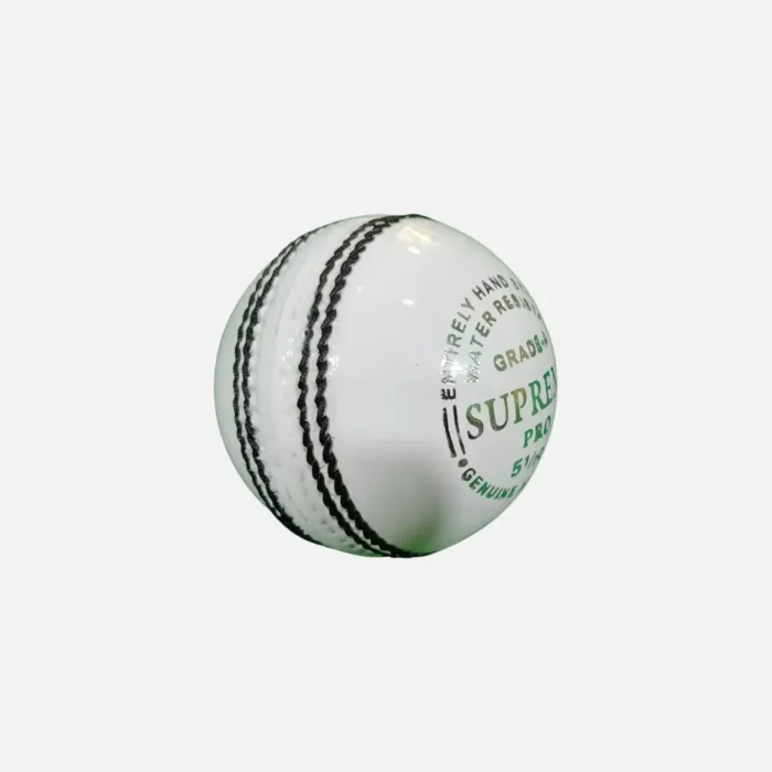 White Leather Cricket Ball